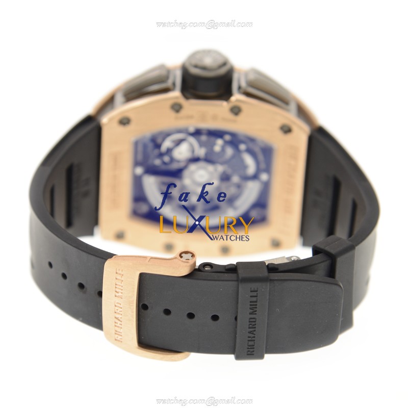 Richard Mille RM11-02 Automatic 18kt Rose Gold Black Dial Rubber Replica Watch - Image 5