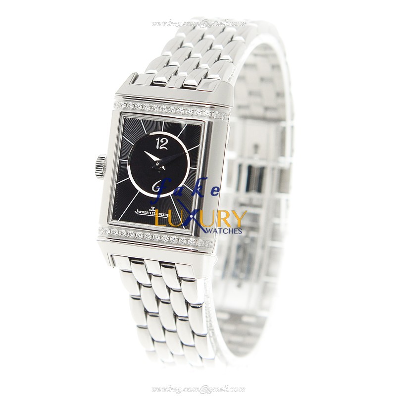 Jaeger-Lecoultre Q2668130 REVERSO Automatic Stainless Steel Replica Watch, Black Dial, Silver Strap - Image 3