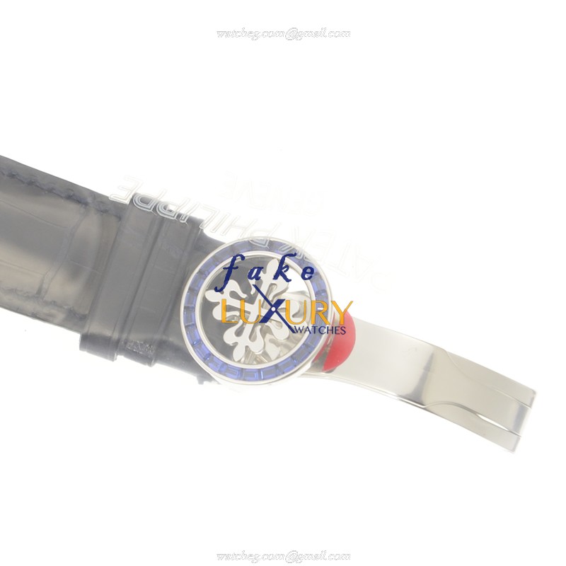Patek Philippe 6104-11P-010 Grand Complications Replica Watch, Blue Dial, White Gold & Sapphire Case - Image 3