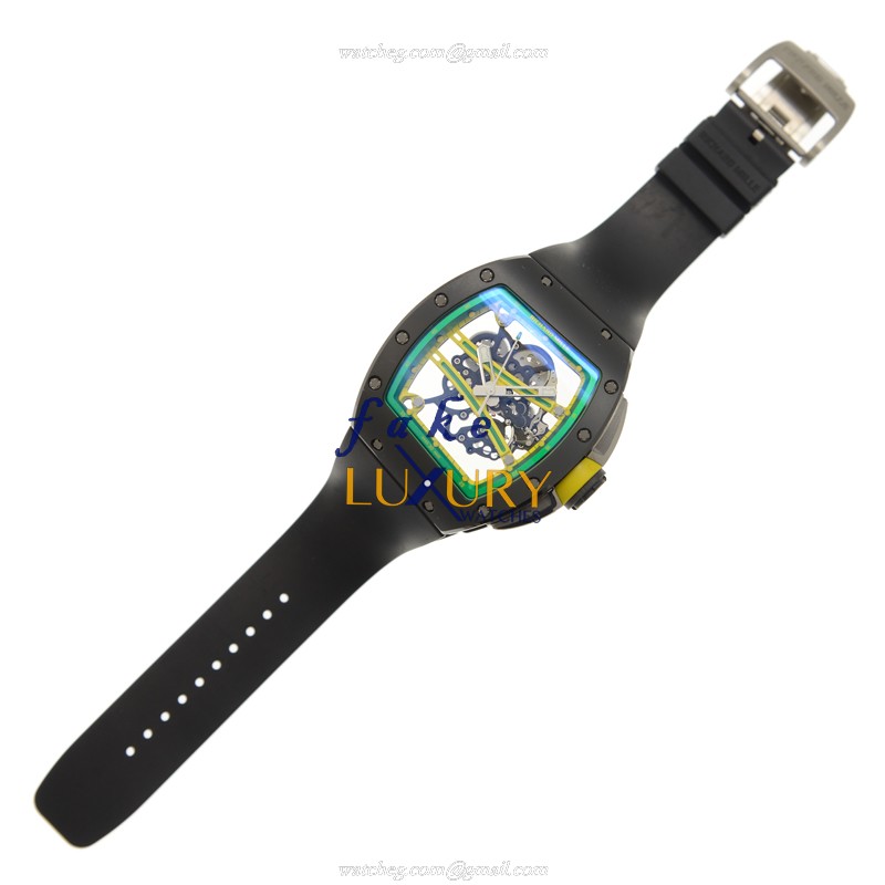 RM61-01 - Richard Mille RM61-01 Replica Watch Automatic Ceramic Transparent Skull Dial Rubber Strap - Image 2