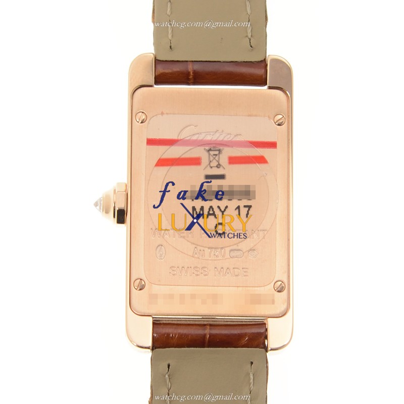 Cartier WJTA0002 Replica Watch, Silver Enamel Dial, 18kt Rose Gold & Diamond Case, Quartz - Image 3