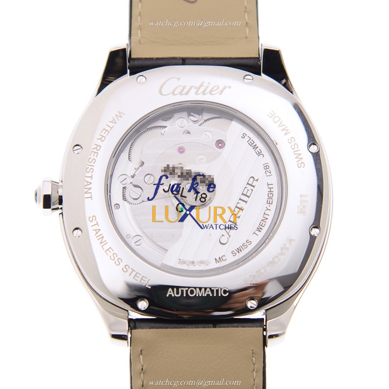 Cartier WSNM0005 Drive De Cartier Replica Watch with Automatic Movement, White Dial, Steel Case - Image 3