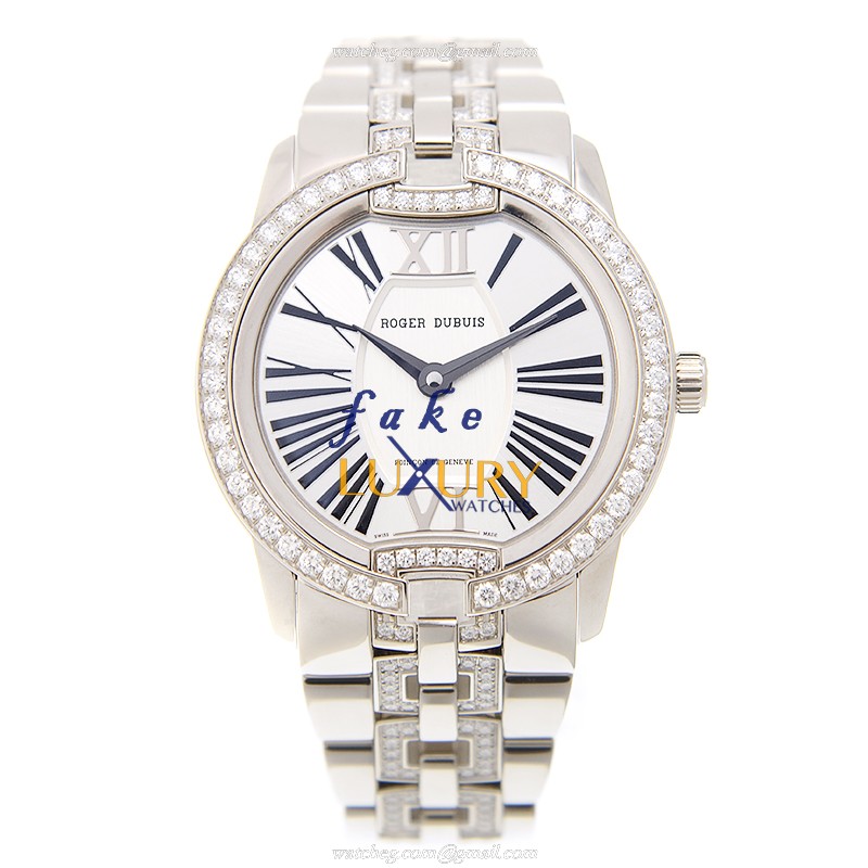 Roger Dubuis Velvet RDDBVE0001 - Replica Watch - Automatic - 18kt White Gold & Diamond - Silver Dial - Image 2