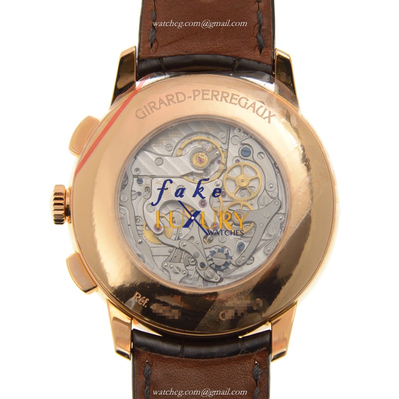 Girard Perregaux 49529-52-131-BABA 1966 Replica Watch - Manual Wind - 18kt Rose Gold - White Dial - Image 3