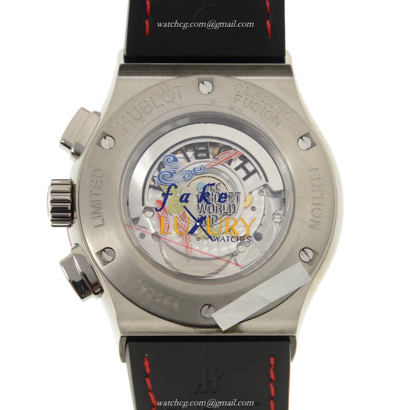 Hublot 525.NX.0139.VR.WCC15 Classic Fusion Automatic Titanium Red Cowhide Strap Replica Watch - Image 3