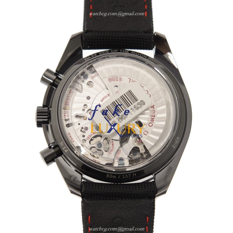 Omega 311.92.44.51.01.007 SPEEDMASTER Automatic Ceramic Replica Watch - Black Dial, Nylon Strap - Image 3
