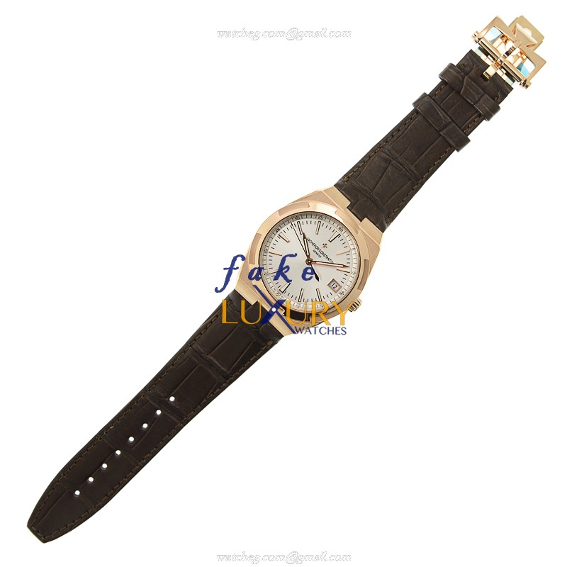 Vacheron Constantin 4500V/000R-B127 Overseas Replica Watch, Silver Dial, Rose Gold Case, Automatic - Image 2