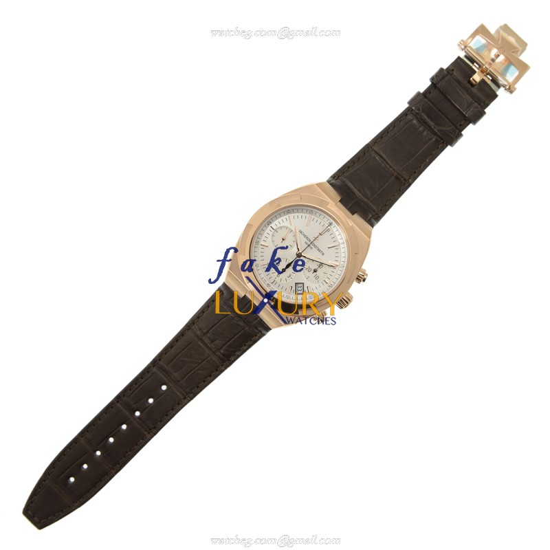 Vacheron Constantin Overseas 5500V/000R-B074 Automatic 18kt Rose Gold White Dial Brown Alligator - Image 2