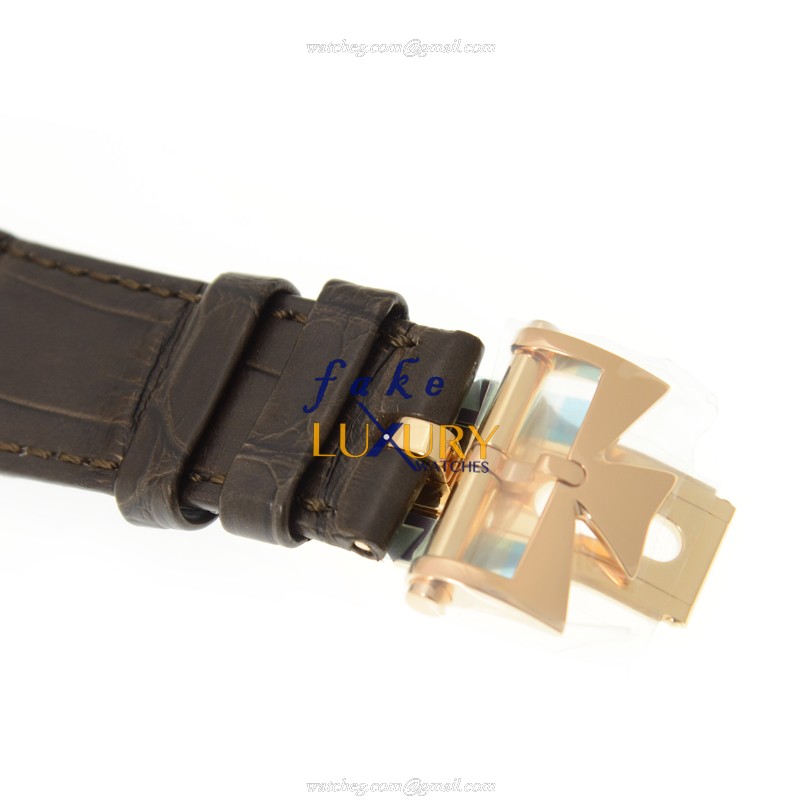 Vacheron Constantin Overseas 5500V/000R-B074 Automatic 18kt Rose Gold White Dial Brown Alligator - Image 4