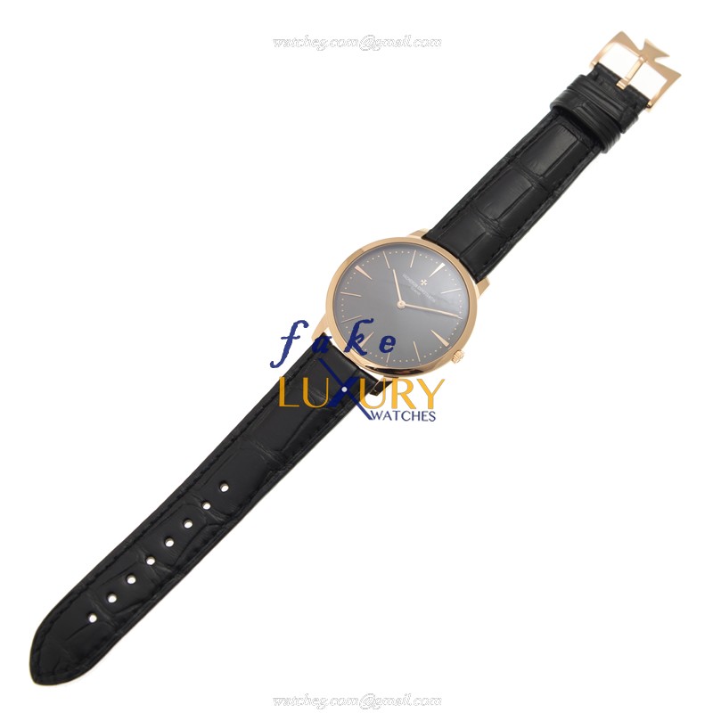 Vacheron Constantin 81180/000R-9162 Replica Watch Manual Wind 18kt Rose Gold Dark Grey Dial - Image 2