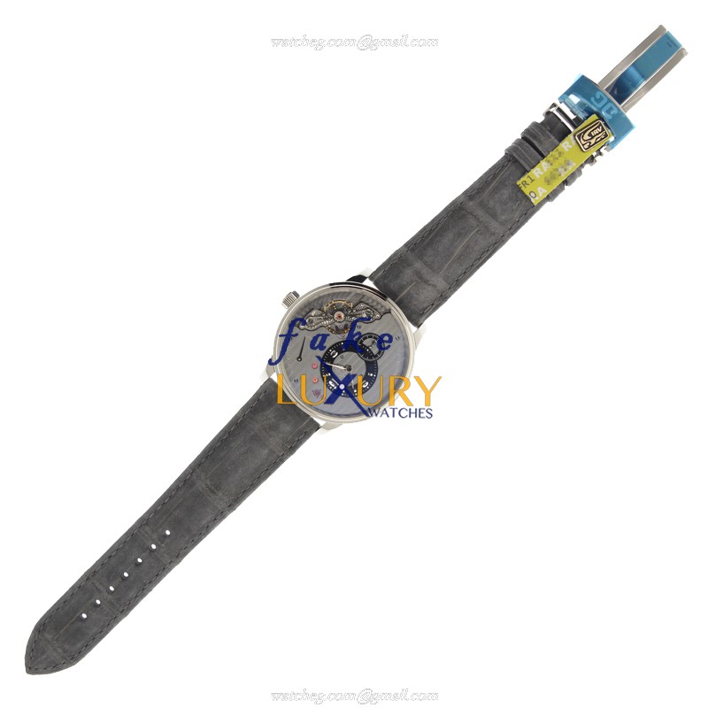 Glashutte 1-66-06-04-22-05 Replica Watch, Manual Wind, Black Dial, Alligator Strap, 42mm - Image 2