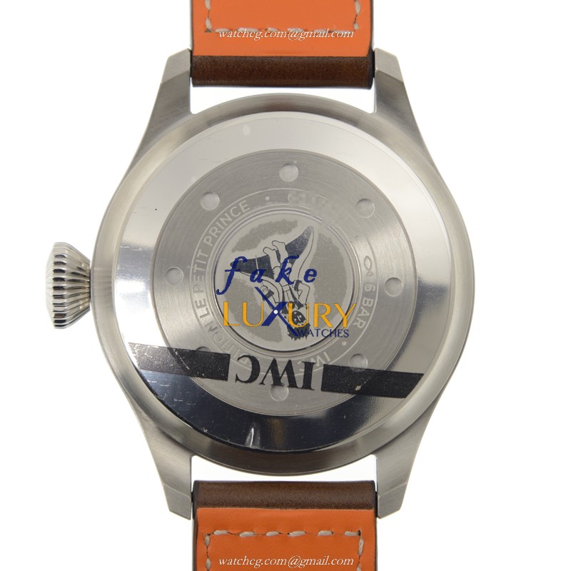 IWC IW500916 Pilots Replica Watch Automatic Blue Dial Brown Leather Steel Case - Image 3
