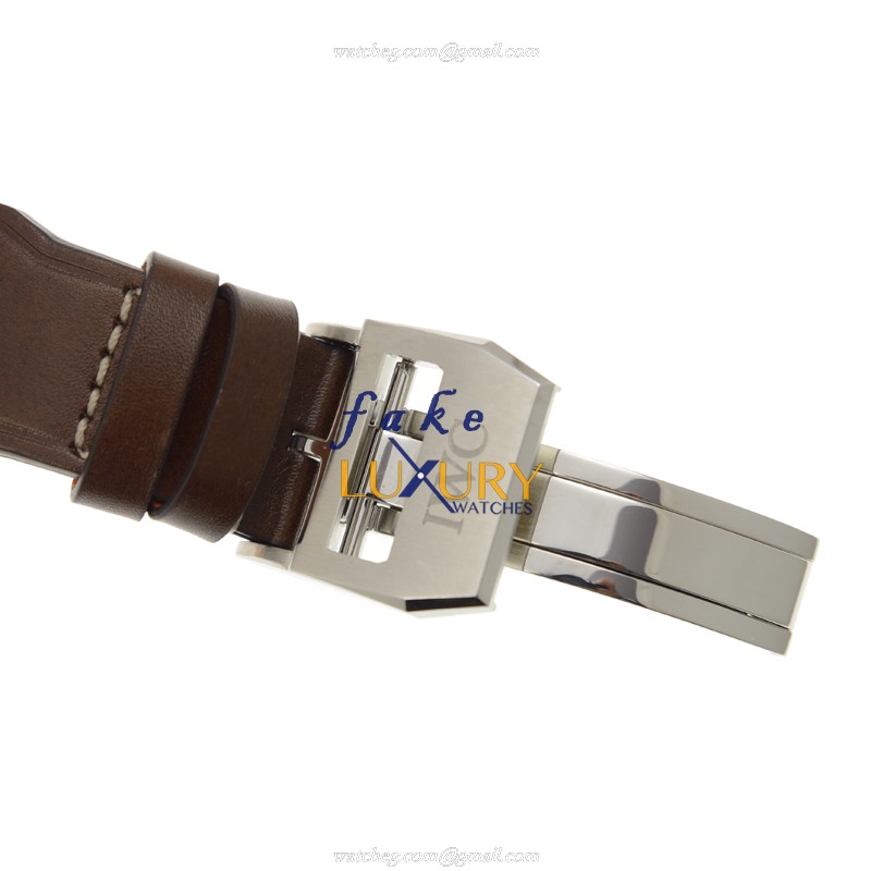 IWC IW500916 Pilots Replica Watch Automatic Blue Dial Brown Leather Steel Case - Image 4