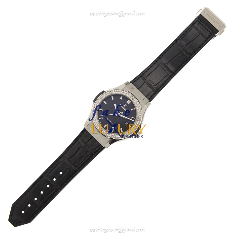 Hublot Classic Fusion 542.NX.1171.LR.1104 Automatic Titanium & Diamond Black Dial Replica Watch - Image 2