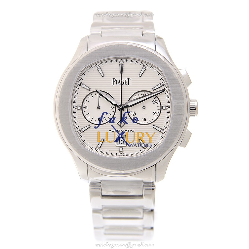 Piaget G0A41004 POLO Automatic Stainless Steel White Dial Silver Strap Replica Watch - Image 2