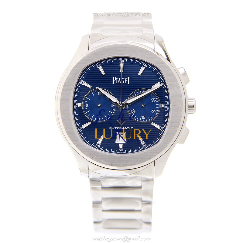 Piaget G0A41006 Polo Replica Watch With Blue Dial, Automatic Movement, Steel Bracelet - Image 2