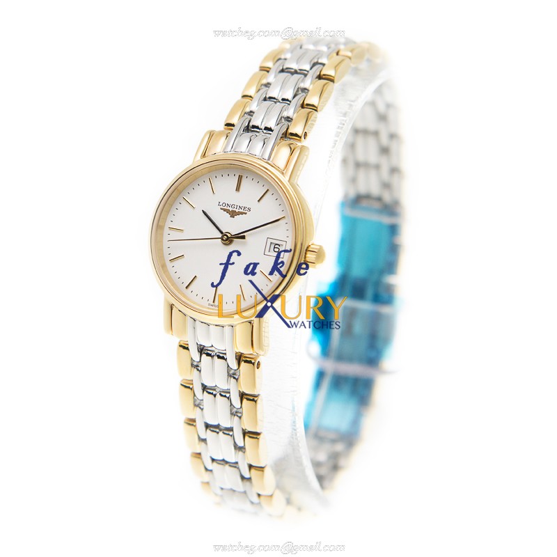 - LONG-1234 - Longines L4.319.2.12.7 PRESENCE Quartz Gold-Plated & Stainless Steel Replica - Image 3