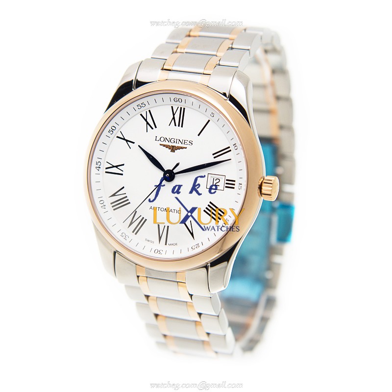 Longines L2.793.5.11.7 Replica Watch, White Dial, Rose Gold & Steel Case, Automatic Movement - Image 3