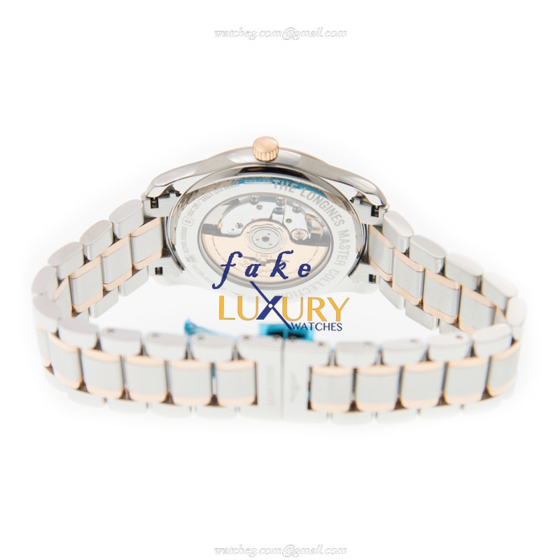 Longines L2.793.5.11.7 Replica Watch, White Dial, Rose Gold & Steel Case, Automatic Movement - Image 4