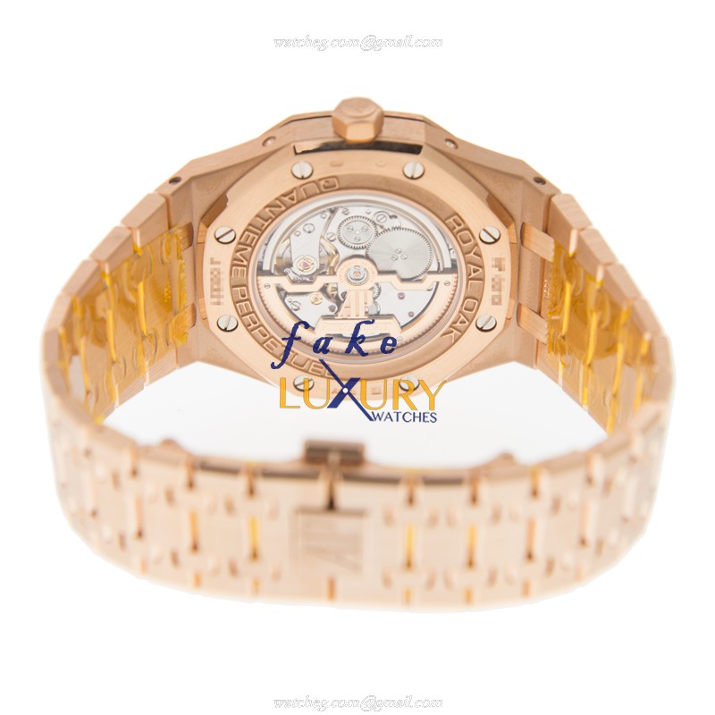 Audemars Piguet Royal Oak 26574OR.OO.1220OR.02 Automatic Blue Dial 18kt Rose Gold Replica Watch - Image 4