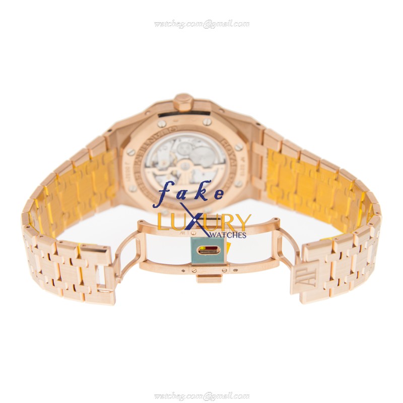 Audemars Piguet Royal Oak 26574OR.OO.1220OR.02 Automatic Blue Dial 18kt Rose Gold Replica Watch - Image 5