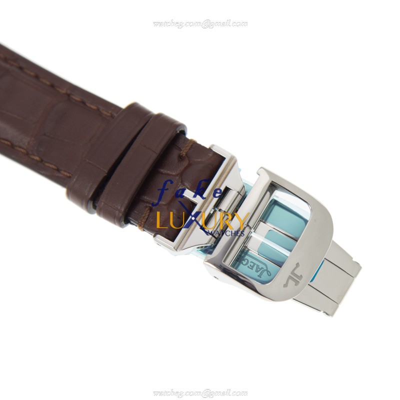 Jaeger-Lecoultre Q2708410 Manual Wind Stainless Steel Replica Watch - Silvery White Dial & Brown - Image 4