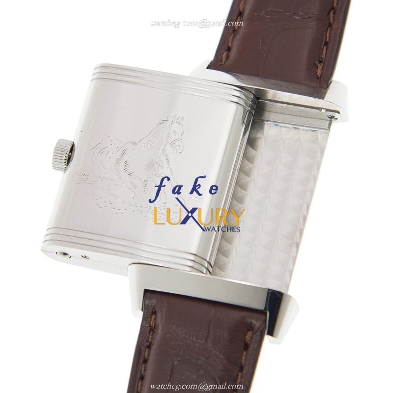 Jaeger-Lecoultre Q2708410 Manual Wind Stainless Steel Replica Watch - Silvery White Dial & Brown - Image 5