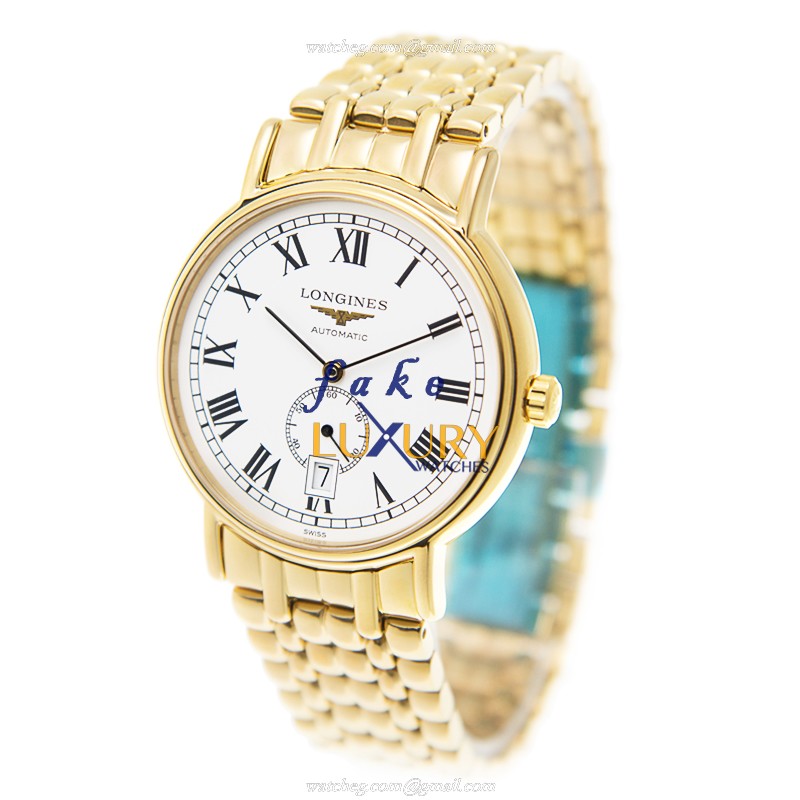 Longines L4.805.2.11.8 PRESENCE Automatic - Gold-Plated & Stainless Steel - White Dial Replica Watch - Image 3