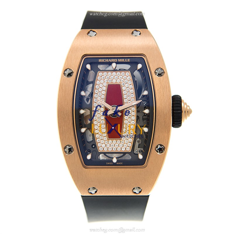 Richard Mille RM07-RG-DIA-RED Automatic 18kt Rose Gold Red Dial Rubber | Replica Watch - Image 2