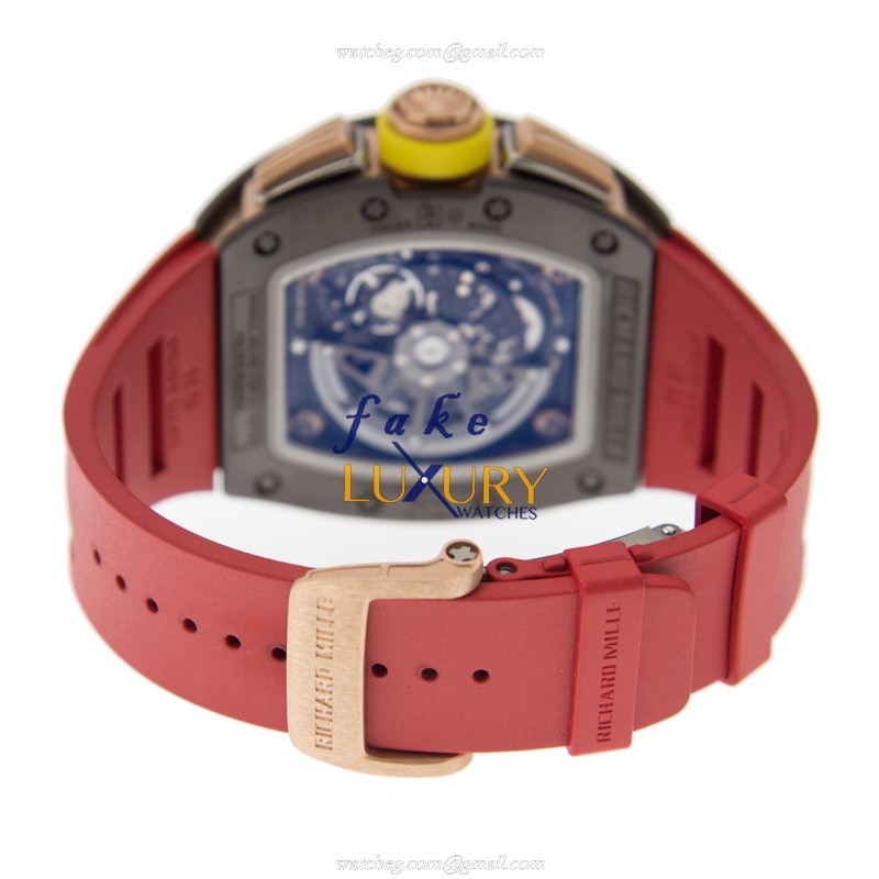 RM11-BADMINTON - Richard Mille RM11-BADMINTON Replica Watch Automatic Titanium Silver Dial Red - Image 5