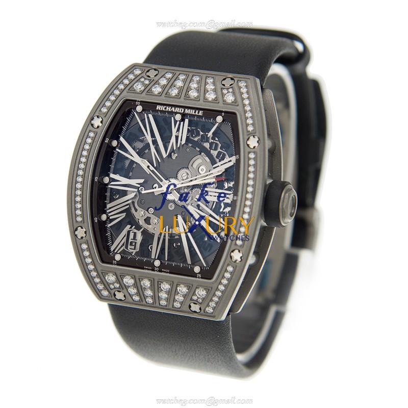 RM23-TI-MED - Richard Mille Replica Watch Automatic Titanium Diamond Silver Dial - Image 3