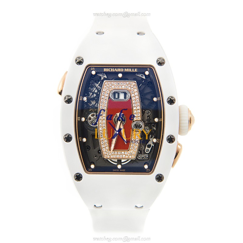 Richard Mille RM37 Ceramic Jasper Diamond Red Dial Automatic Watch, RM37 CERAMIC JASPER DIAMOND RED - Image 2