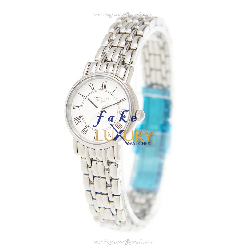 Longines L4.319.4.11.6 PRESENCE Quartz Stainless Steel Replica Watch - White Dial, Silver Strap - Image 3
