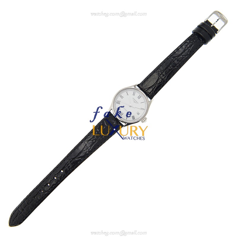 Longines Lyre Replica Watch L4.360.4.11.2 Automatic White Dial Stainless Steel Case Alligator Strap - Image 2