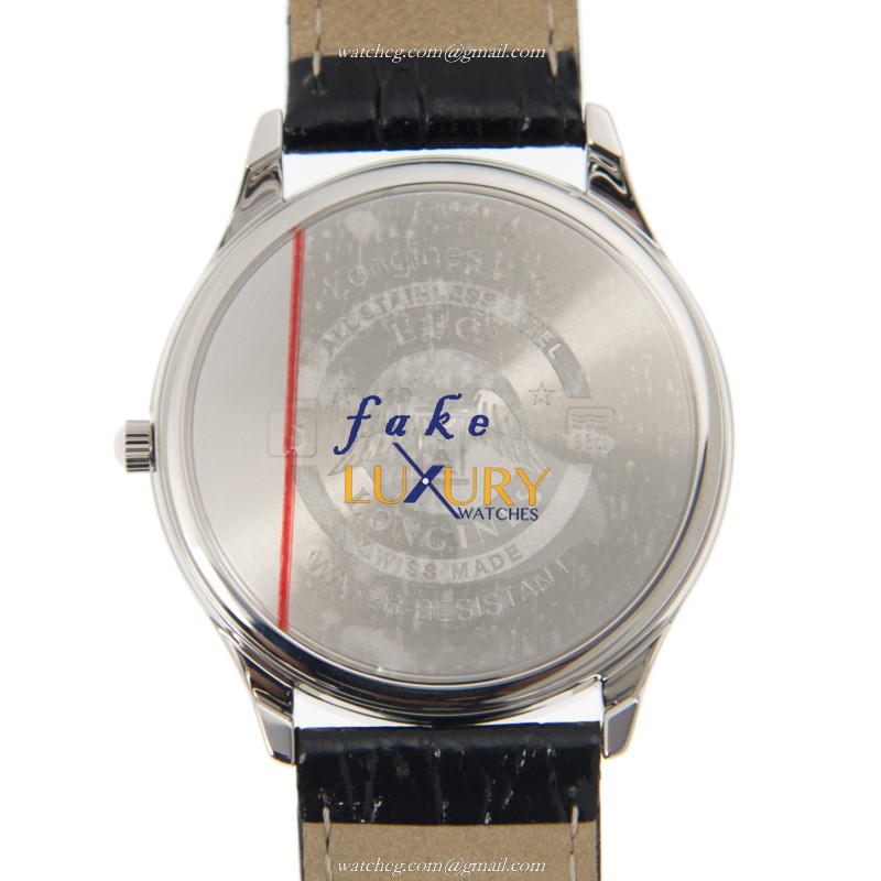 Longines L4.759.4.72.2 Lyre Replica Watch, Quartz, White Dial, 35mm Steel Case, Black Alligator - Image 3