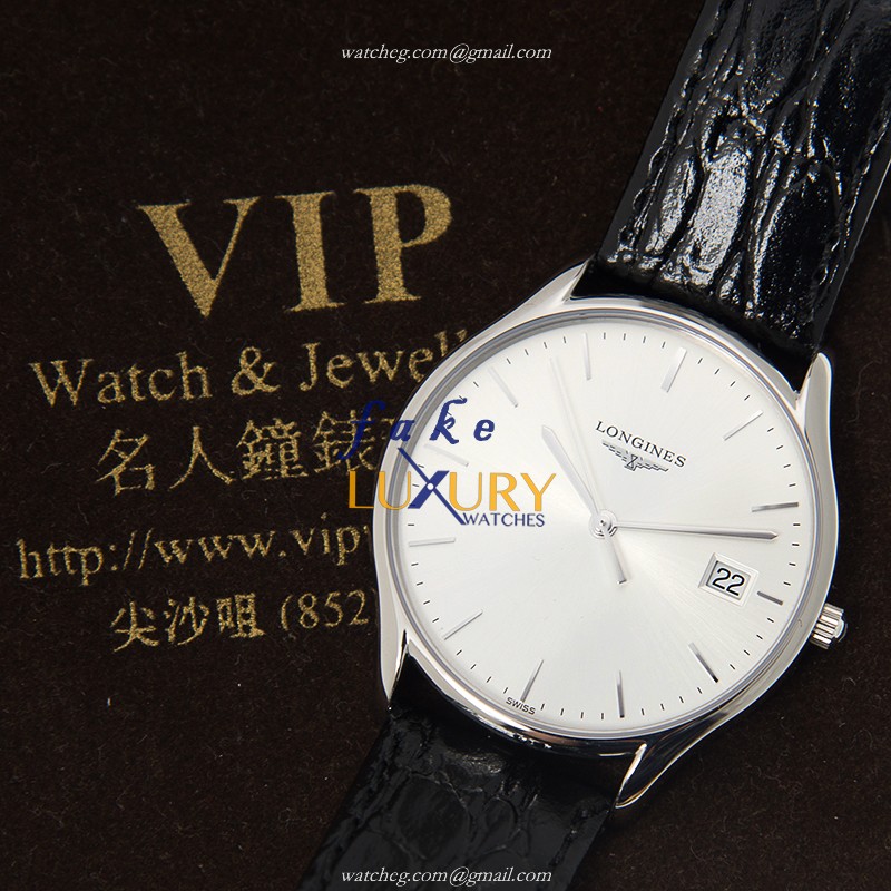 Longines L4.759.4.72.2 Lyre Replica Watch, Quartz, White Dial, 35mm Steel Case, Black Alligator - Image 5