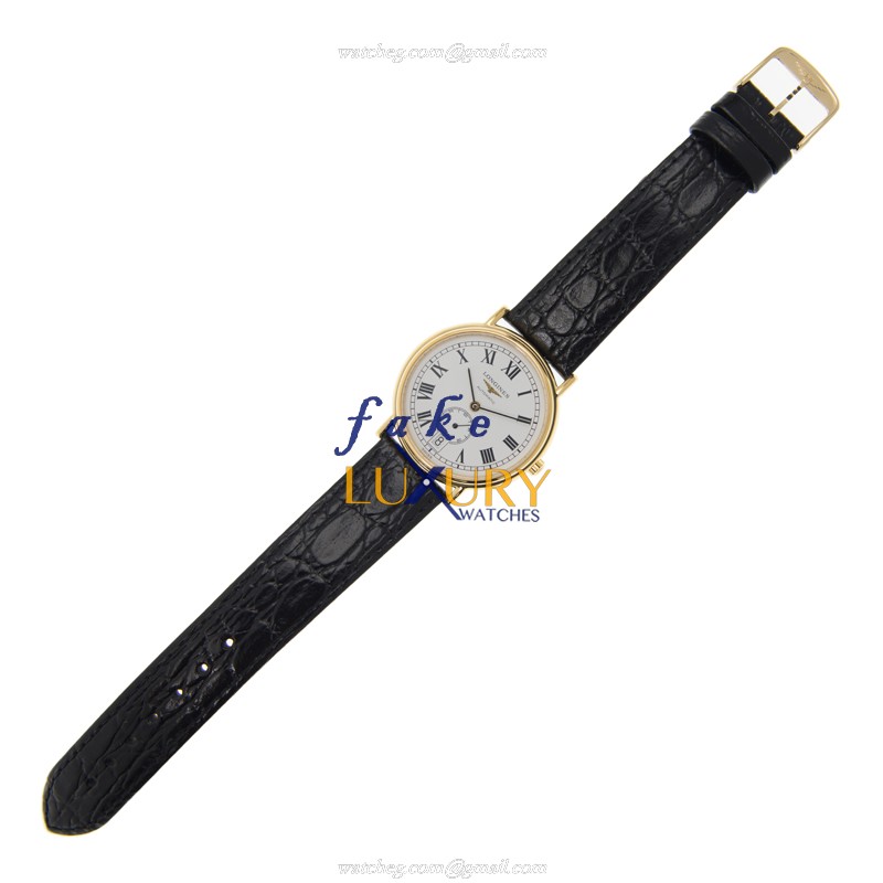 Longines L4.804.2.11.2 Presence Automatic White Dial Gold-Plated Replica Watch - Image 2