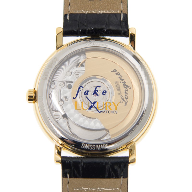 Longines L4.804.2.11.2 Presence Automatic White Dial Gold-Plated Replica Watch - Image 3