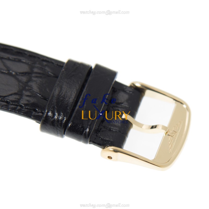 Longines L4.860.2.11.2 Lyre Replica Watch, Automatic, White Dial, Gold-Plated Steel Case, Black - Image 4