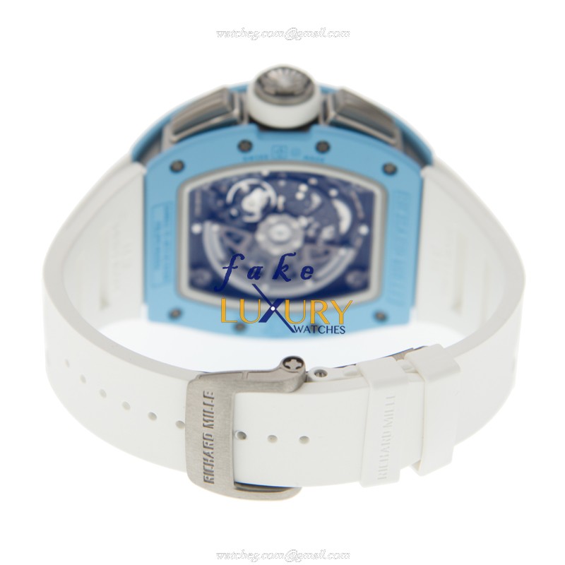 Richard Mille RM11 LAST EDITION Automatic Ceramic Silver Dial White Rubber Replica Watch - Image 5
