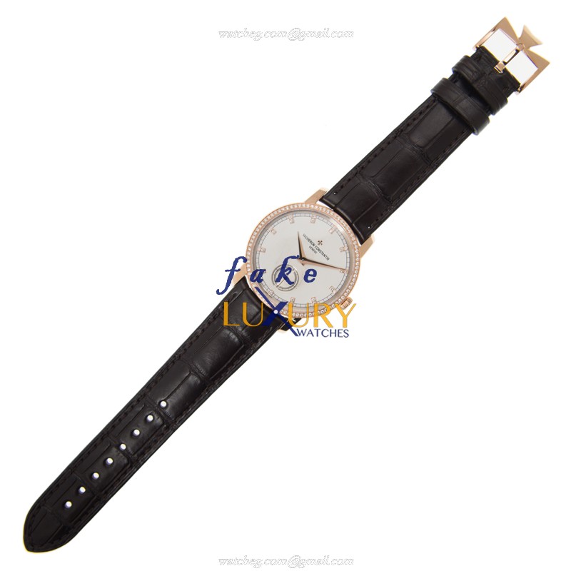 Vacheron Constantin 82572/000R-9604 Replica Watch, Manual Wind, Silvery White Dial, 18kt Rose Gold - Image 2