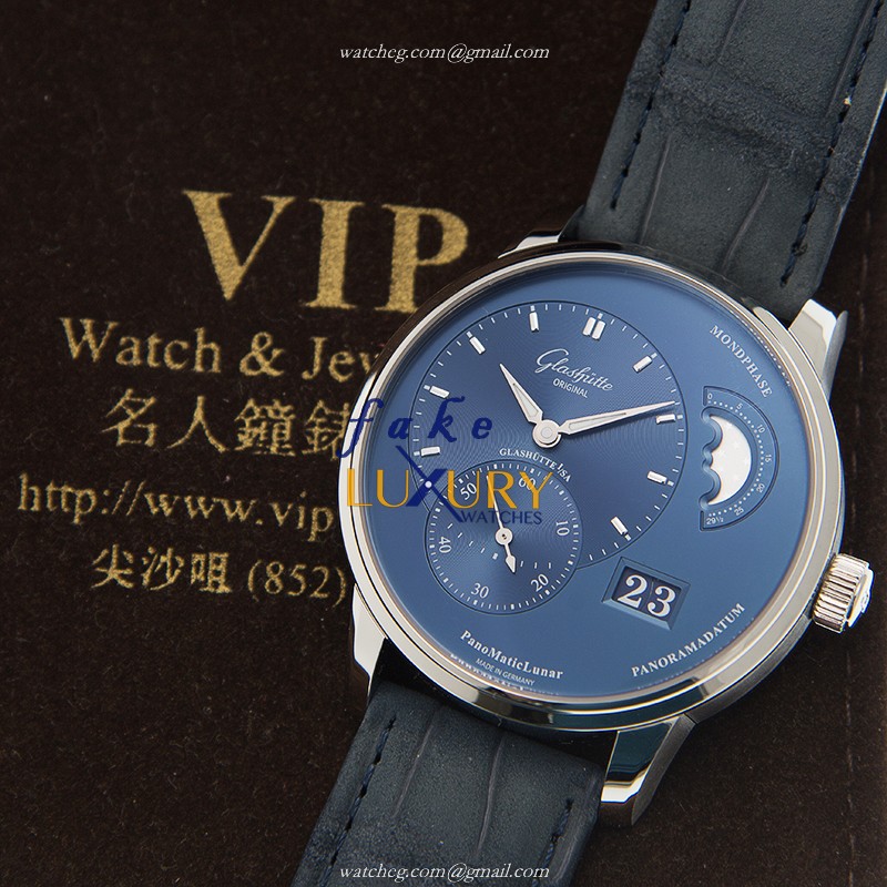 Glashutte 1-90-02-46-32-30 PANO Replica Watch, Automatic Movement, Blue Dial, Steel Case - Image 5
