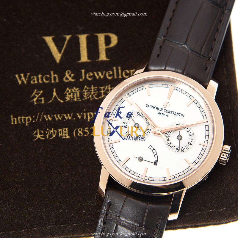 Vacheron Constantin Traditionnelle 85290/000R-9969 Automatic 18kt Rose Gold White Dial Replica Watch - Image 5