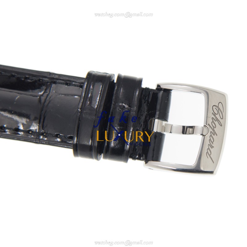 Chopard 278509-3004 Happy Sport Quartz Replica Watch - White Dial, Stainless Steel Case, Alligator - Image 4