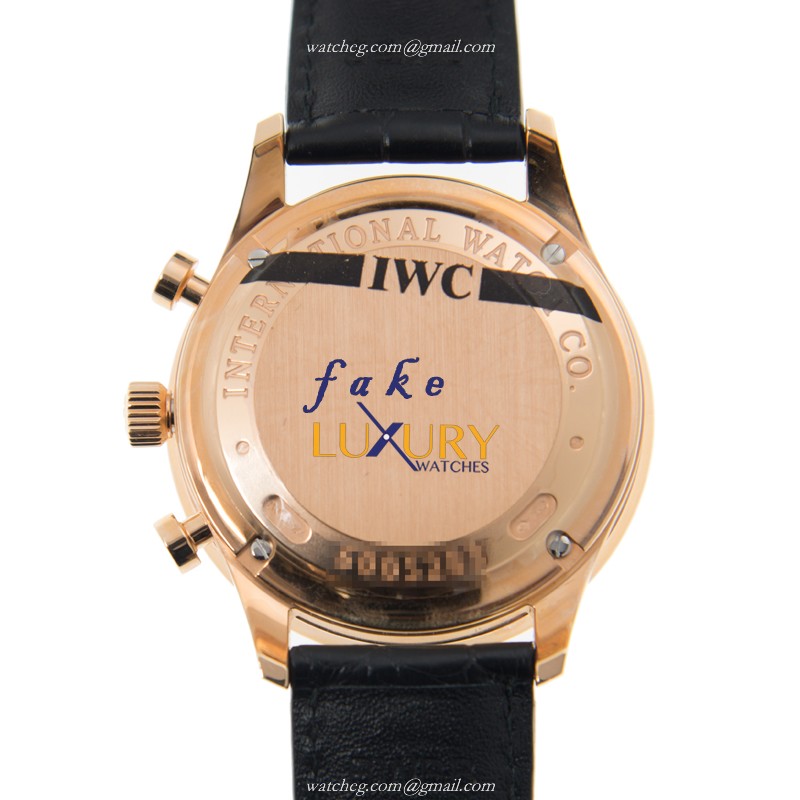 IWC Portuguese Automatic 18kt Rose Gold IW371482 Dark Grey Dial Replica Watch - Image 3