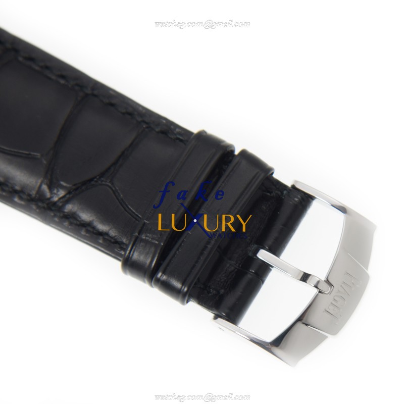 Piaget G0A32120 Emperador Automatic 18kt White Gold Silver Dial Alligator Strap Replica Watch - Image 4