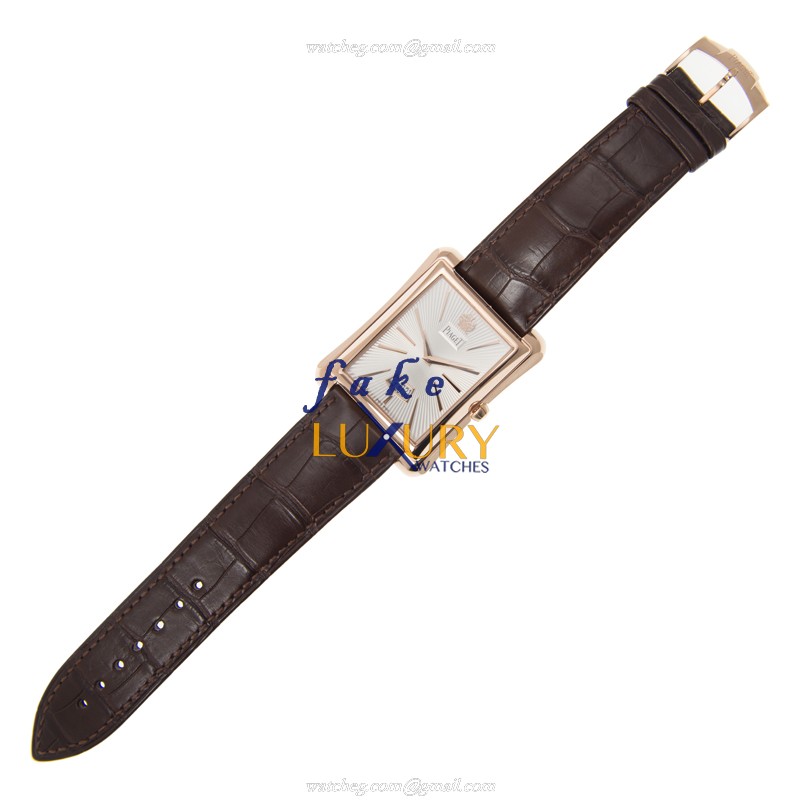 Piaget G0A32121 Replica Watch, Automatic Movement, Silver Dial, Brown Alligator Strap - Image 2