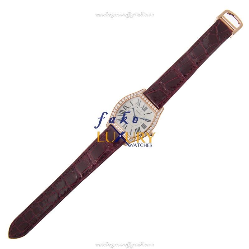 Cartier WA501008 TORTUE Manual Wind 31mm 18kt Rose Gold & Diamond Bezel Replica Watch - Image 2
