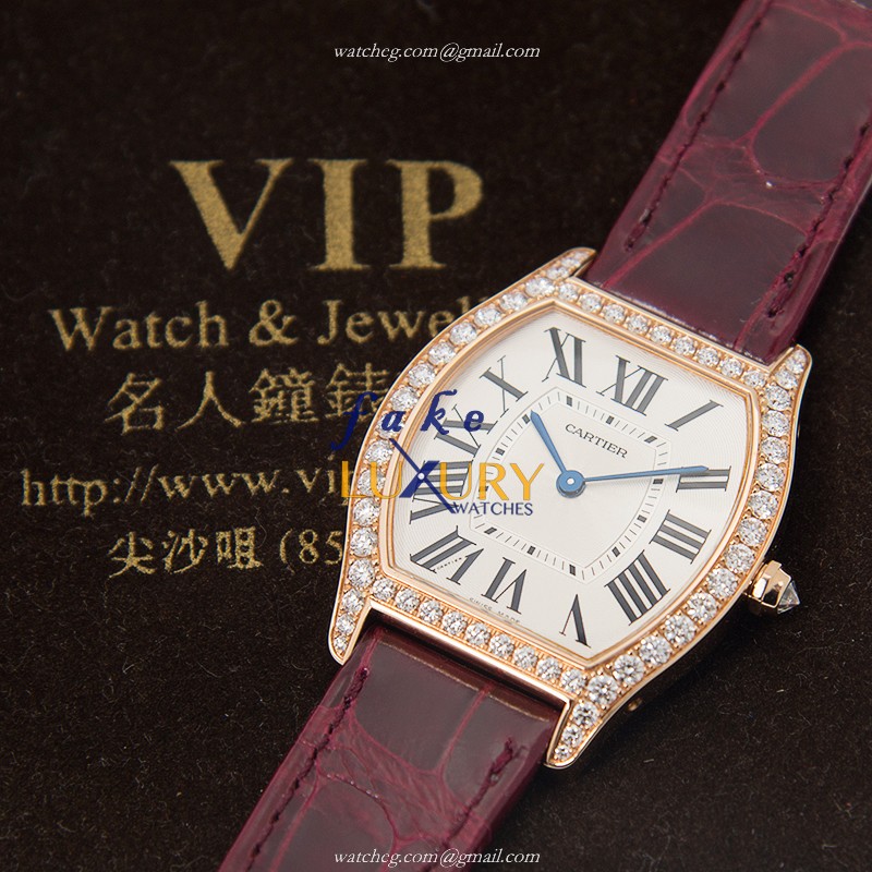Cartier WA501008 TORTUE Manual Wind 31mm 18kt Rose Gold & Diamond Bezel Replica Watch - Image 5