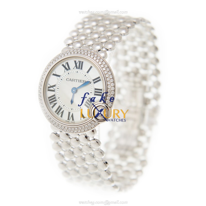 Cartier Ballon Bleu WE902072 - Replica Watch - Quartz - 18kt White Gold Diamond - 30mm - Image 3
